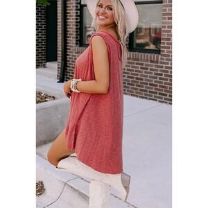 POL Clothing Sleeveless Tunic Dress Boho Small Lagen Clean Girl Knit Summer